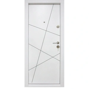 Fém lakásbejárati ajtó szigeteléssel és kitekintővel Novo Doors First Class NDS11, balos/jobbos nyitással, Méret 200X88 cm, acéllemez 1.2 mm, komplett készlet