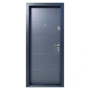 Usa metalica de apartament Novo Doors NDS12 de culoare Gri Antracit cu deschidere pe Stanga