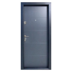 Novo Doors NDS12 kültéri bejárati fém ajtó antracitszürke lakásba, jobb oldali nyílással