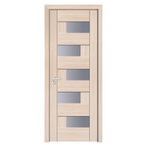Usa de interior din MDF cu cadru din lemn masiv Novo Doors ND05 de culoare Gri