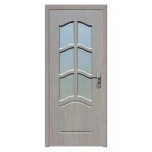 Usa de interior din MDF cu cadru din lemn masiv Novo Doors ND109 de culoare Gri