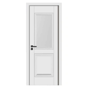 Usa de interior din MDF cu cadru din lemn masiv Novo Doors ND13 de culoare Alb mat