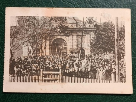 1918 - Alba Iulia, intrarea armatei romane prin poarta Horea (jud. Alba)