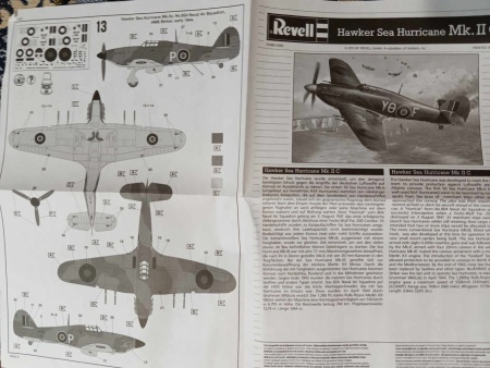 Macheta avion: Sea Hurricane Mk.II C, 1:72, 13.4x16.6 cm - Img 4