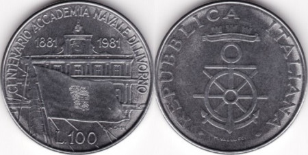 Italia 1981 - 100 lire, circulata - comemorativa
