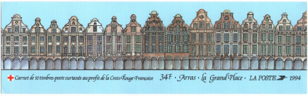 Franta 1994 - crucea rosie, 10 neuzate in carnet filatelic - Img 2