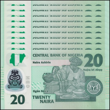 Nigeria 2024 - 20 naira, necirculata - polimer (10 bucati)