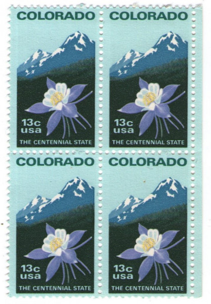 Statele Unite 1977 - 100 de ani de la statutul de stat Colorado, neuzata de 4