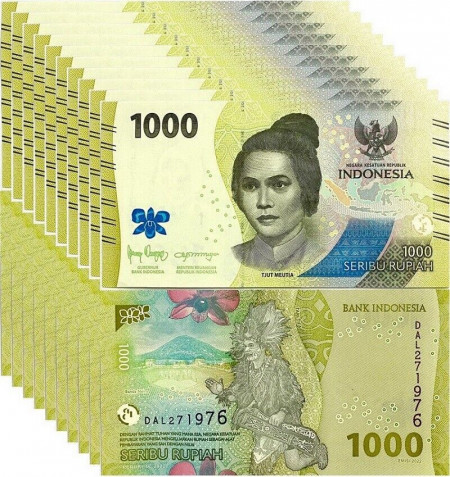 Indonezia 2022 - 1000 rupiah, necirculata (10 bucati)