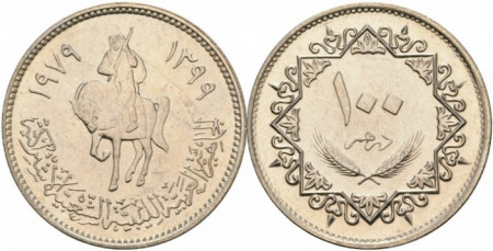Libia 1979 - 100 dirham, circulata