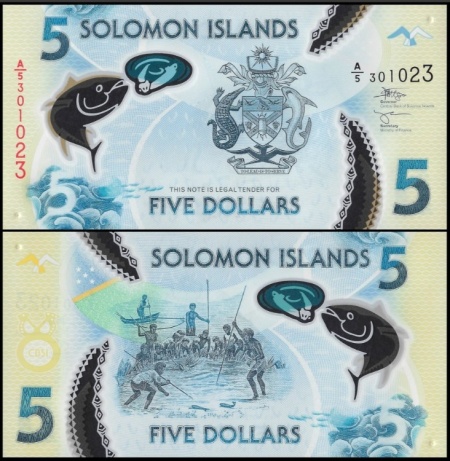 Solomon Islands 2022 - 5 dollars, necirculata