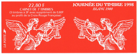 Franta 1998 - ziua marcii postale, 3 serii neuzate in carnet filatelic - Img 2