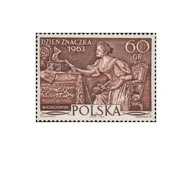Polonia 1963 - ziua marcii postale, neuzata