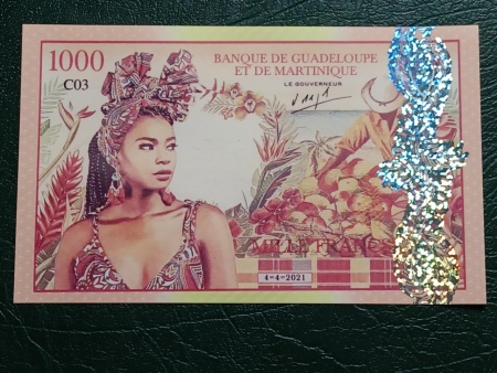 Guadelupa 2021 - 1000 franci, necirculata - Img 2