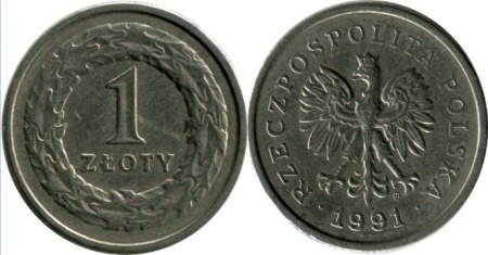 Polonia 1991 - 1 zloty, circulata