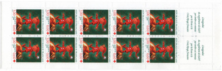 Franta 1998 - crucea rosie, 10 neuzate in carnet filatelic - Img 2
