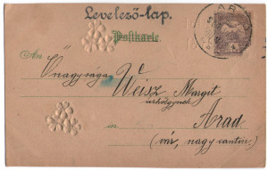 1900 - Arad, felicitare litho (jud.Arad) - Img 2