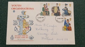 Anglia 1982 - cercetasi, serie pe FDC