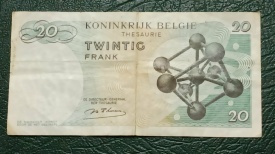 Belgia 1964 - 20 francs, circulata - Img 2