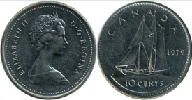 Canada 1973 - 10 cents, circulata