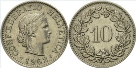 Elvetia 1962 - 10 rappen, circulata