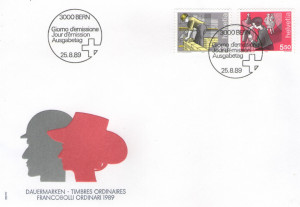 Elvetia 1989 - meserii, serie pe FDC