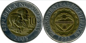 Filipine 2005 - 10 piso, circulata