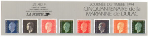 Franta 1994 - ziua marcii postale, 3 serii neuzate in carnet filatelic - Img 2