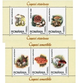 Romania 2003 - Ciuperci comestibile, blocuri neuzate