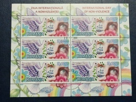 Romania 2009 - Ziua Internationala a Nonviolentei, bloc stampilat