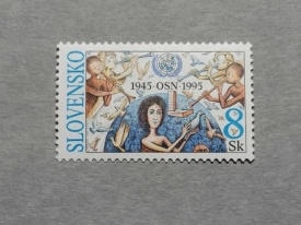 Slovacia 1995 - 50 de ani ONU, neuzata