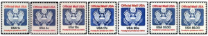 Statele Unite 1983 - timbre de penalizare, serie neuzata