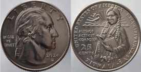 SUA 2024D - 25 cents, necirculata - Zitkala-Sa