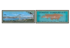 Turcia 1970 - podul peste Bosphorus, serie neuzata