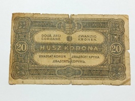 Ungaria 1920 - 20 korona, circulata uzata - Img 2