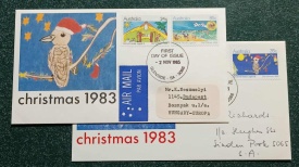 Australia 1983 - Craciun, serie pe 2 FDC circulata