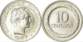 Columbia 1967 - 10 centavos, circulata