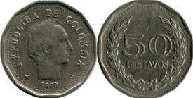 Columbia 1970 - 50 pesos, circulata