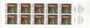 Franta 1994 - crucea rosie, 10 neuzate in carnet filatelic