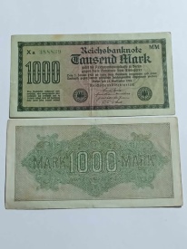 Germania 1922 - 1000 Reichmark, circulata - serie verde