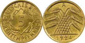 Germania 1924A - 5 reich rentenpfennig, circulata
