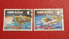 Gibraltar 1991 - Europa; cosmos , serie stampilata
