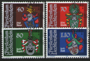 Liechtenstein 1981 - steme, serie stampilata