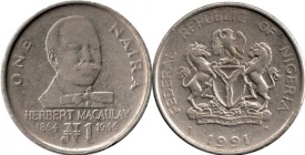 Nigeria 1991 - 1 naira, circulata
