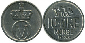 Norvegia 1963 - 10 ore, circulata
