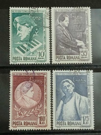Romania 1964 - George Enescu, serie stampilata