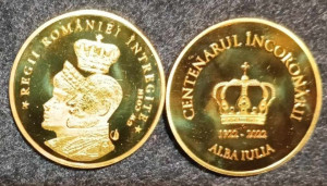 Romania 2022 - Centenarul incoronarii, medal comemorativ aurit