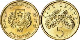 Singapore 1987 - 5 cents, circulata
