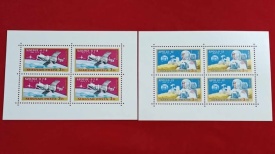 Ungaria 1970 - misiunea Soyuz-Apollo, serie in bloc de 4 neuzata