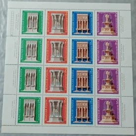 Ungaria 1975 - Anul Protecției Monumentelor, serie neuzata in bloc de 4